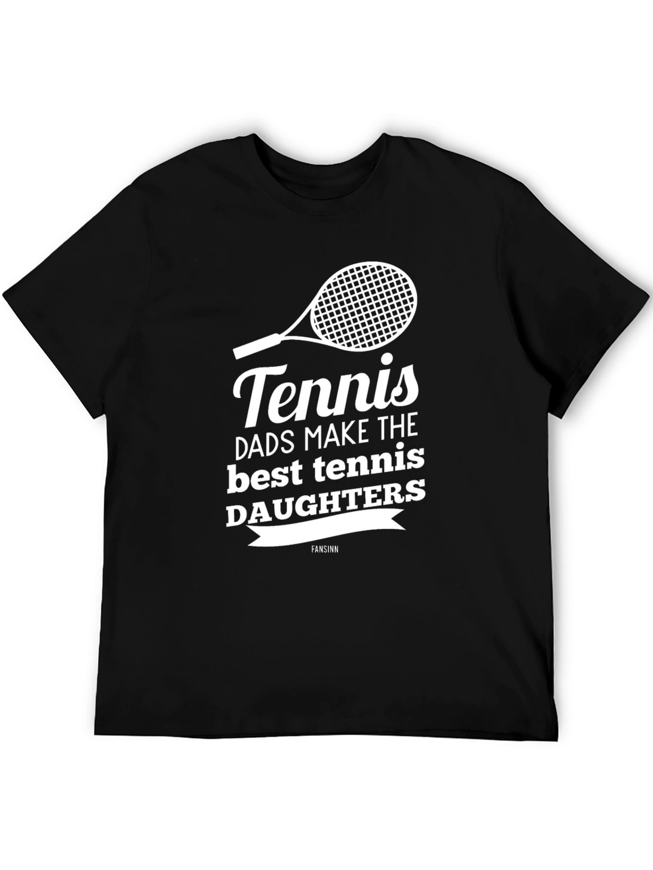 Tennis Dad & Daughter Black T-Shirt