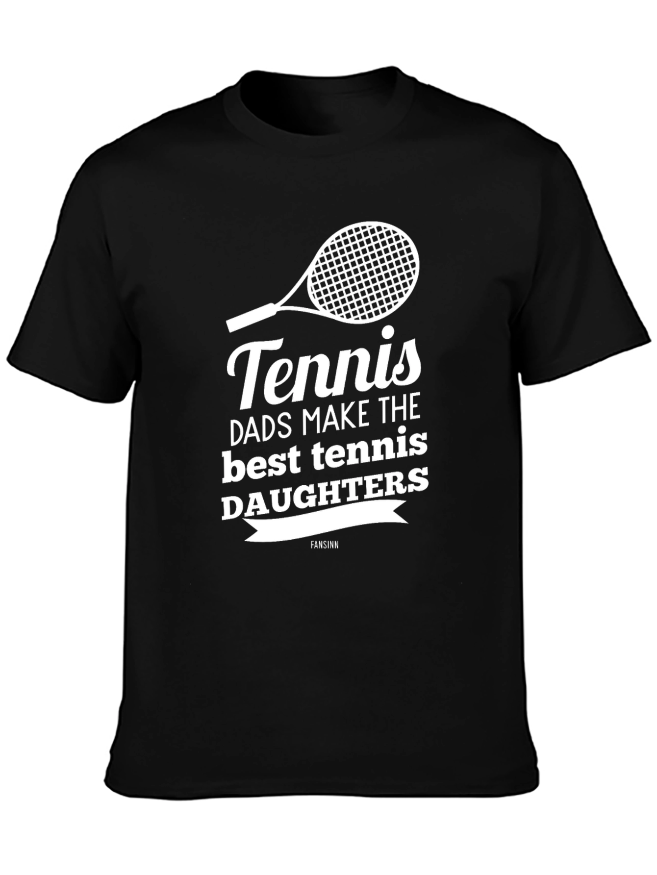 Tennis Dad & Daughter Black T-Shirt