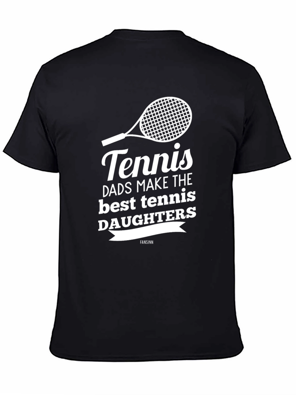 Tennis Dad & Daughter Black T-Shirt