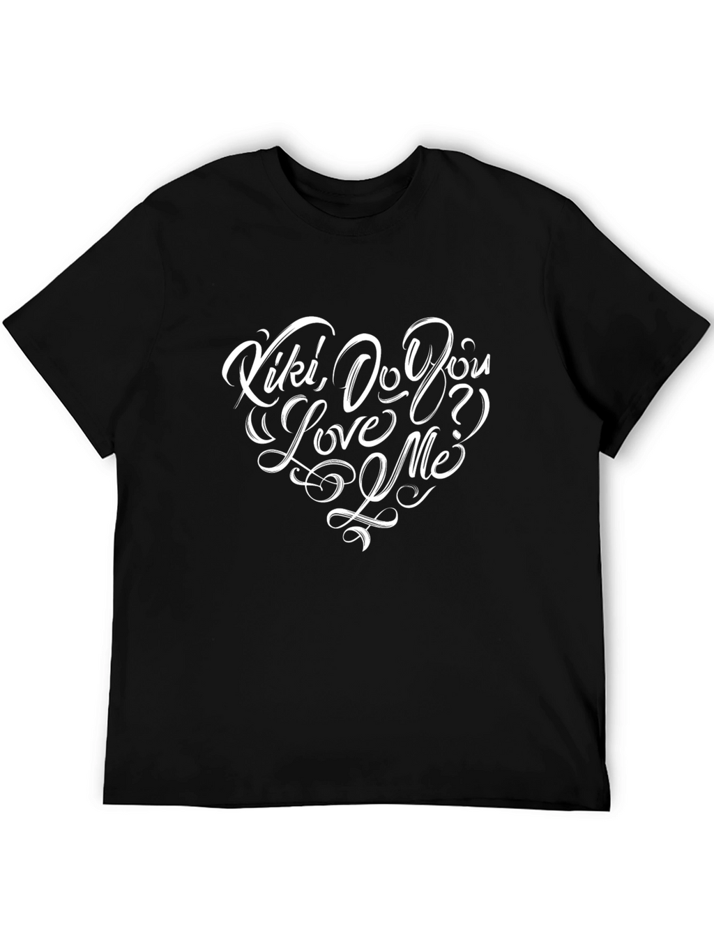 Kiki Do You Love Me Black Cotton Tee
