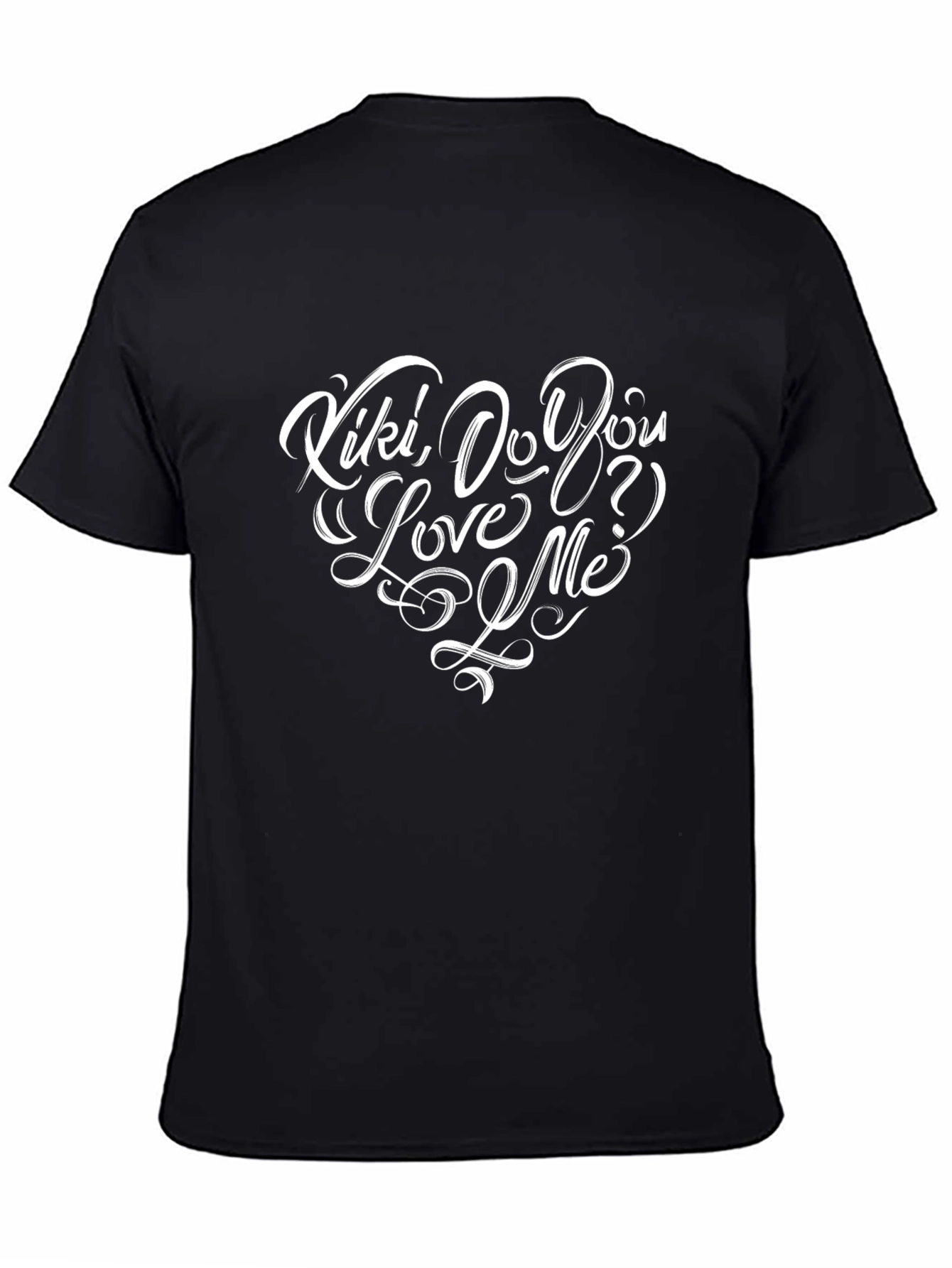 Kiki Do You Love Me Black Cotton Tee