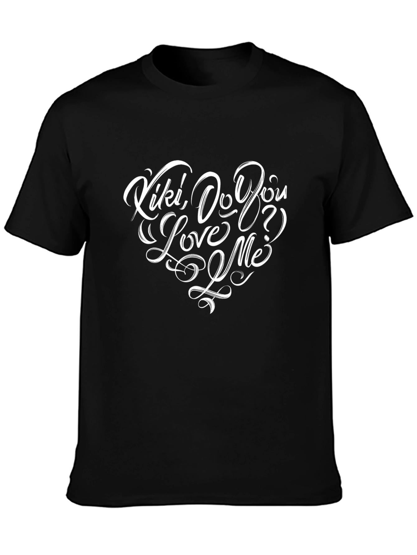 Kiki Do You Love Me Black Cotton Tee