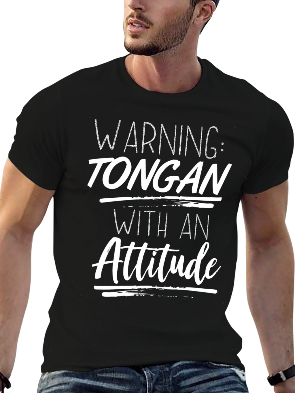 Warning: Tongan With An Attitude Graphic T-Shirt
