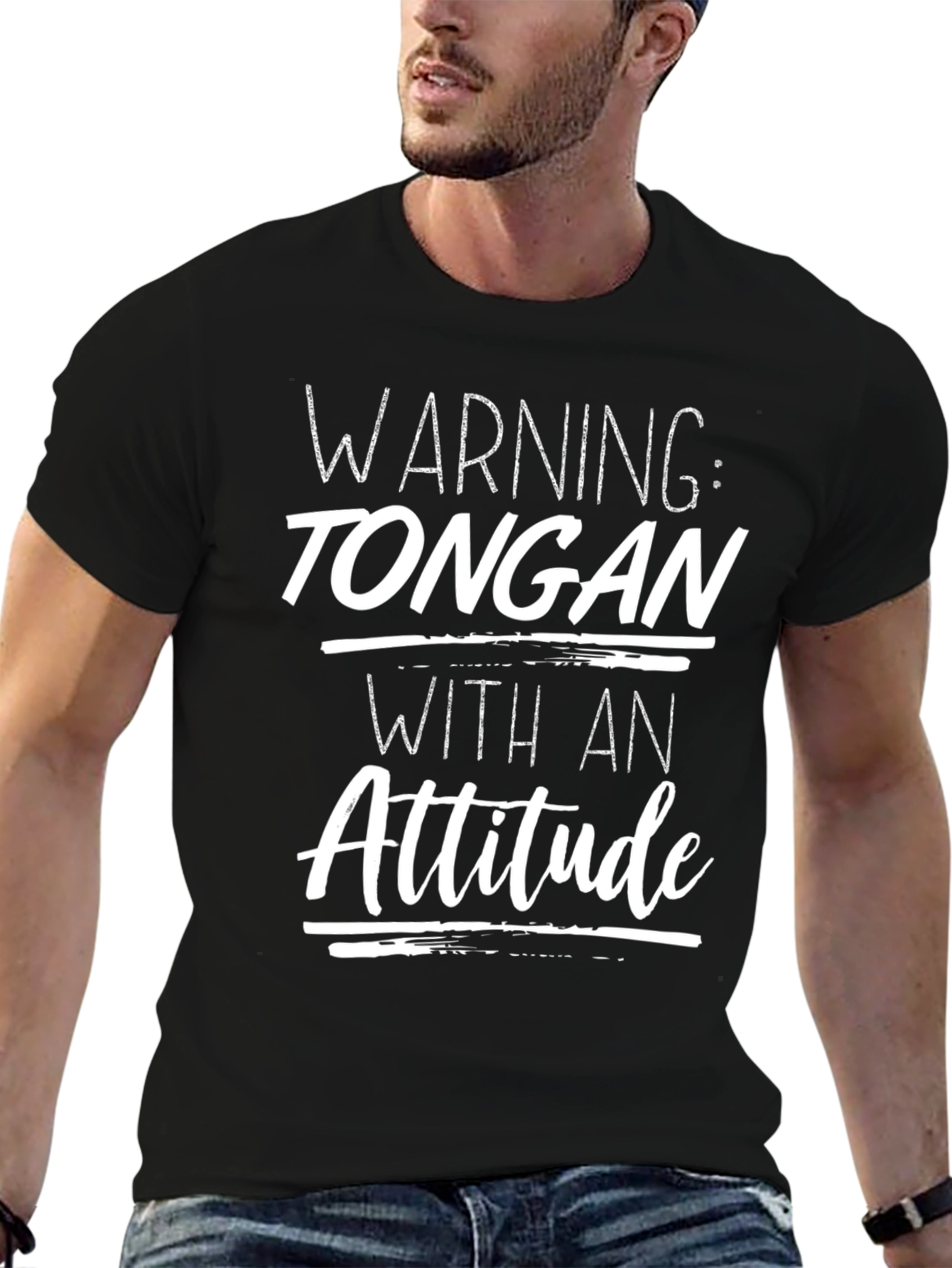 Warning: Tongan With An Attitude Graphic T-Shirt