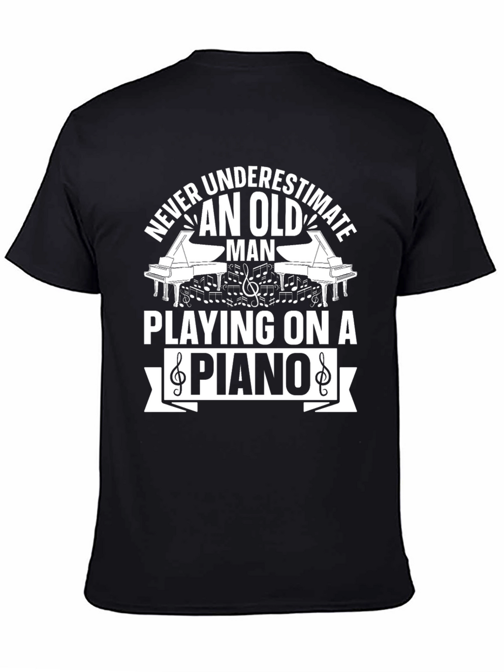 Old Man Piano Player T-Shirt