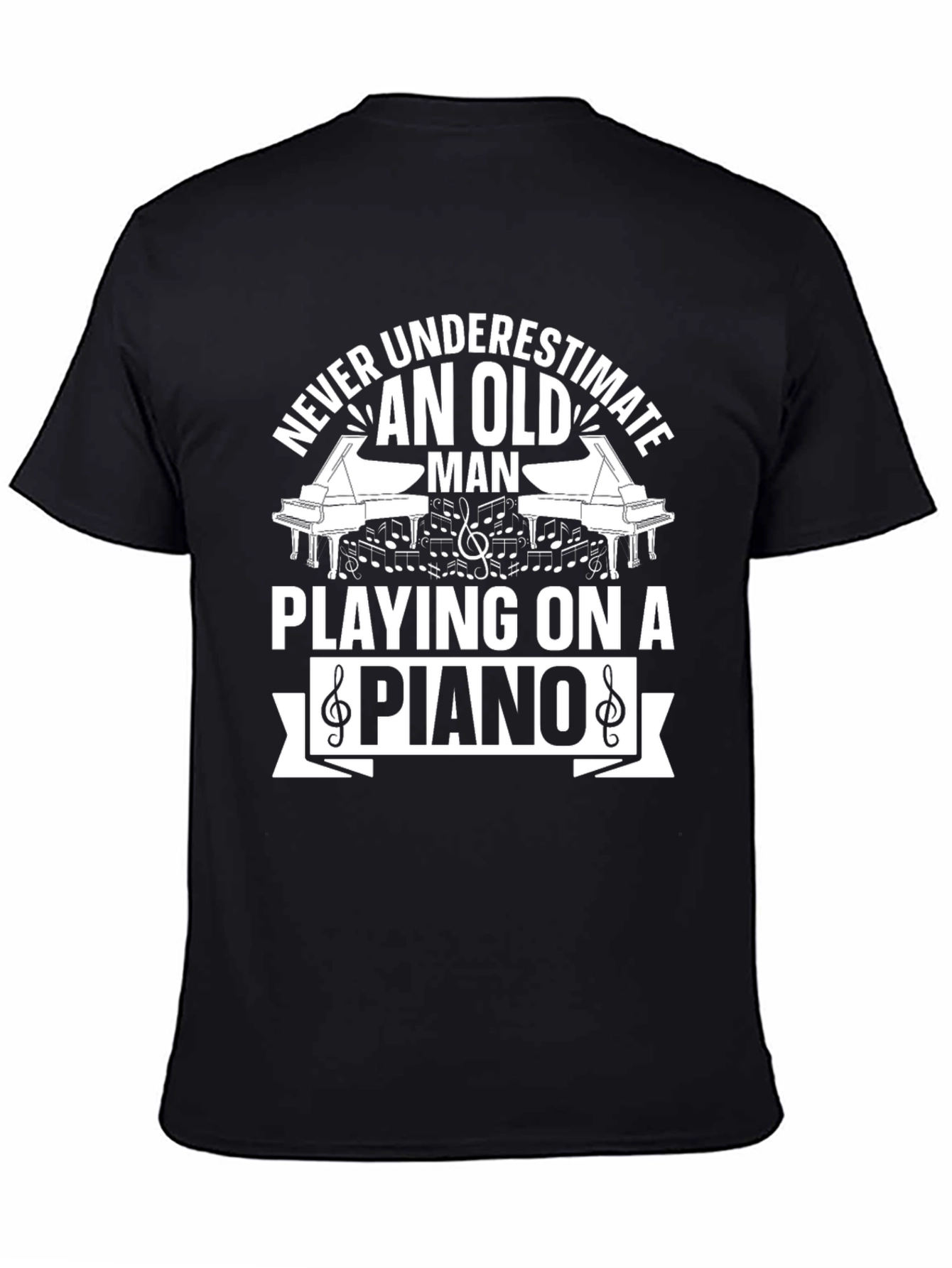 Old Man Piano Player T-Shirt
