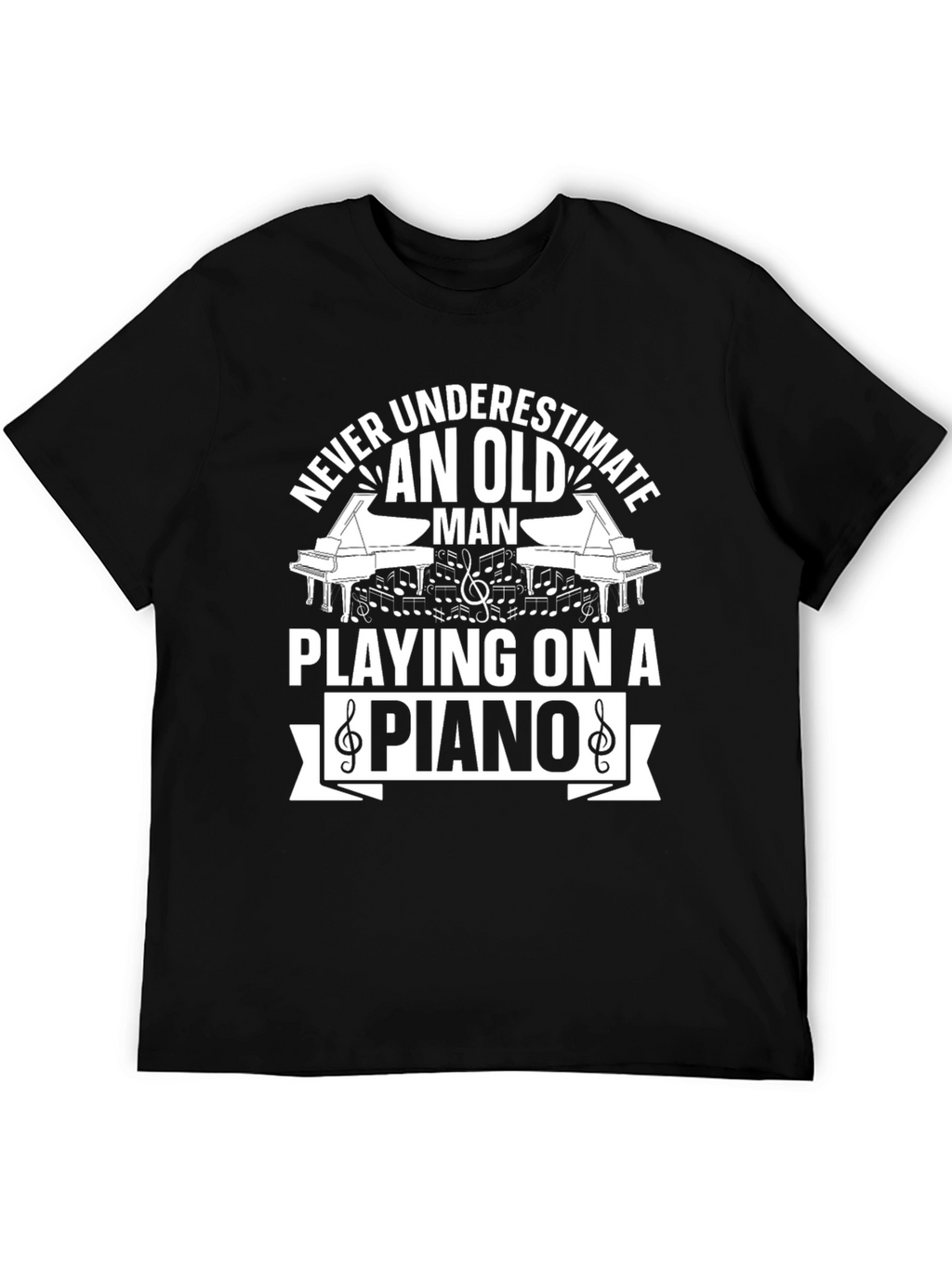 Old Man Piano Player T-Shirt