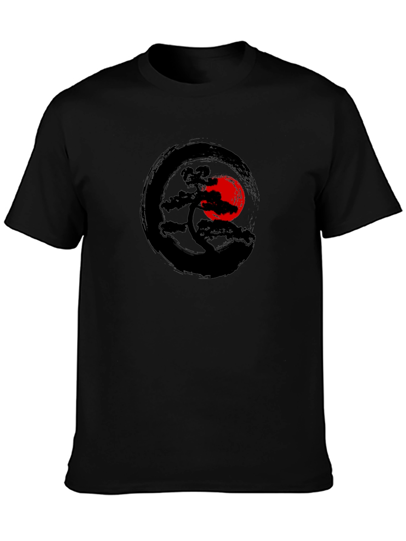 Zen Bonsai Tree T-Shirt - Artistic Japanese Design
