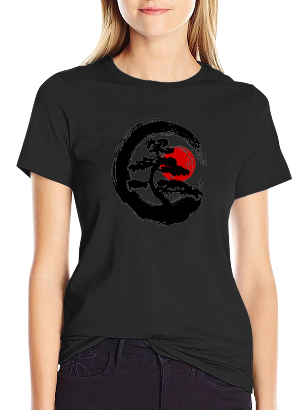 Zen Bonsai Tree T-Shirt - Artistic Japanese Design