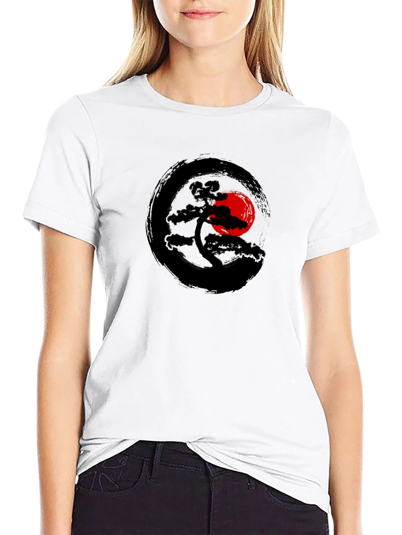 Zen Bonsai Tree T-Shirt - Artistic Japanese Design