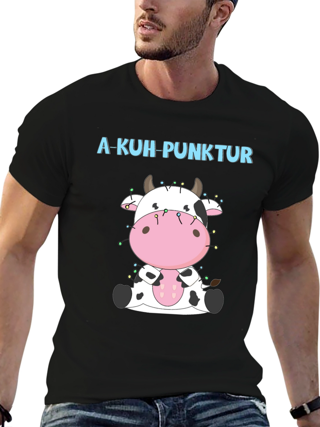 A-Kuh-Punktur Cow Christmas T-Shirt