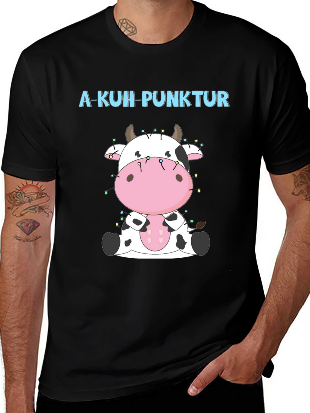 A-Kuh-Punktur Cow Christmas T-Shirt