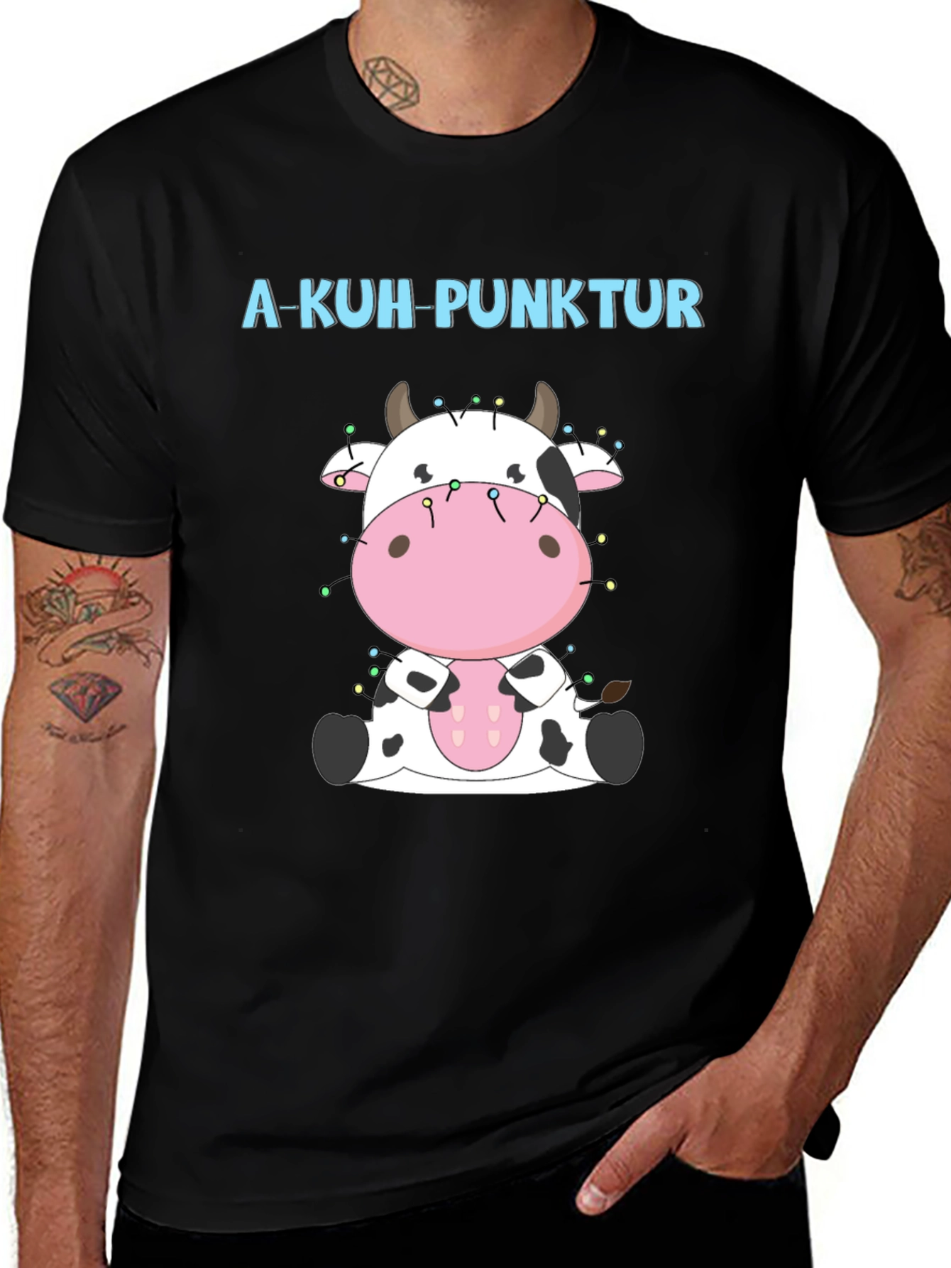 A-Kuh-Punktur Cow Christmas T-Shirt