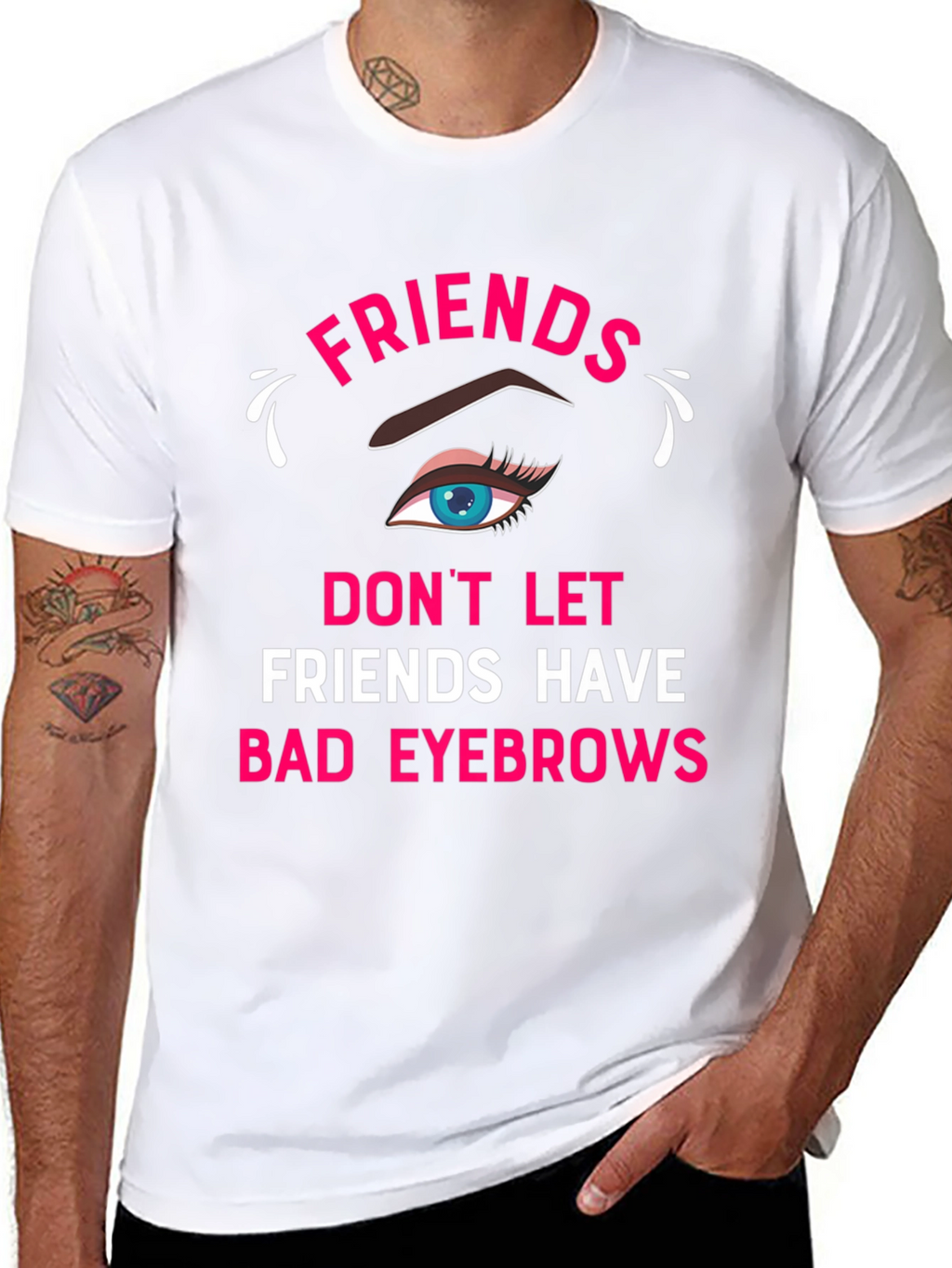 Funny Friends Eyebrow T-Shirt