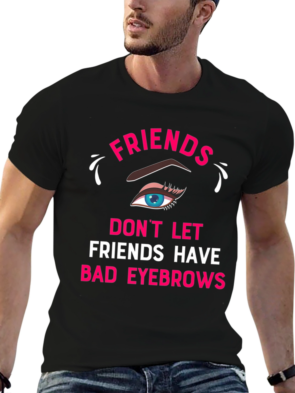 Funny Friends Eyebrow T-Shirt