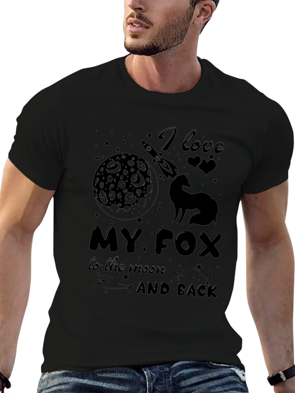 I Love My Fox to the Moon Graphic Tee