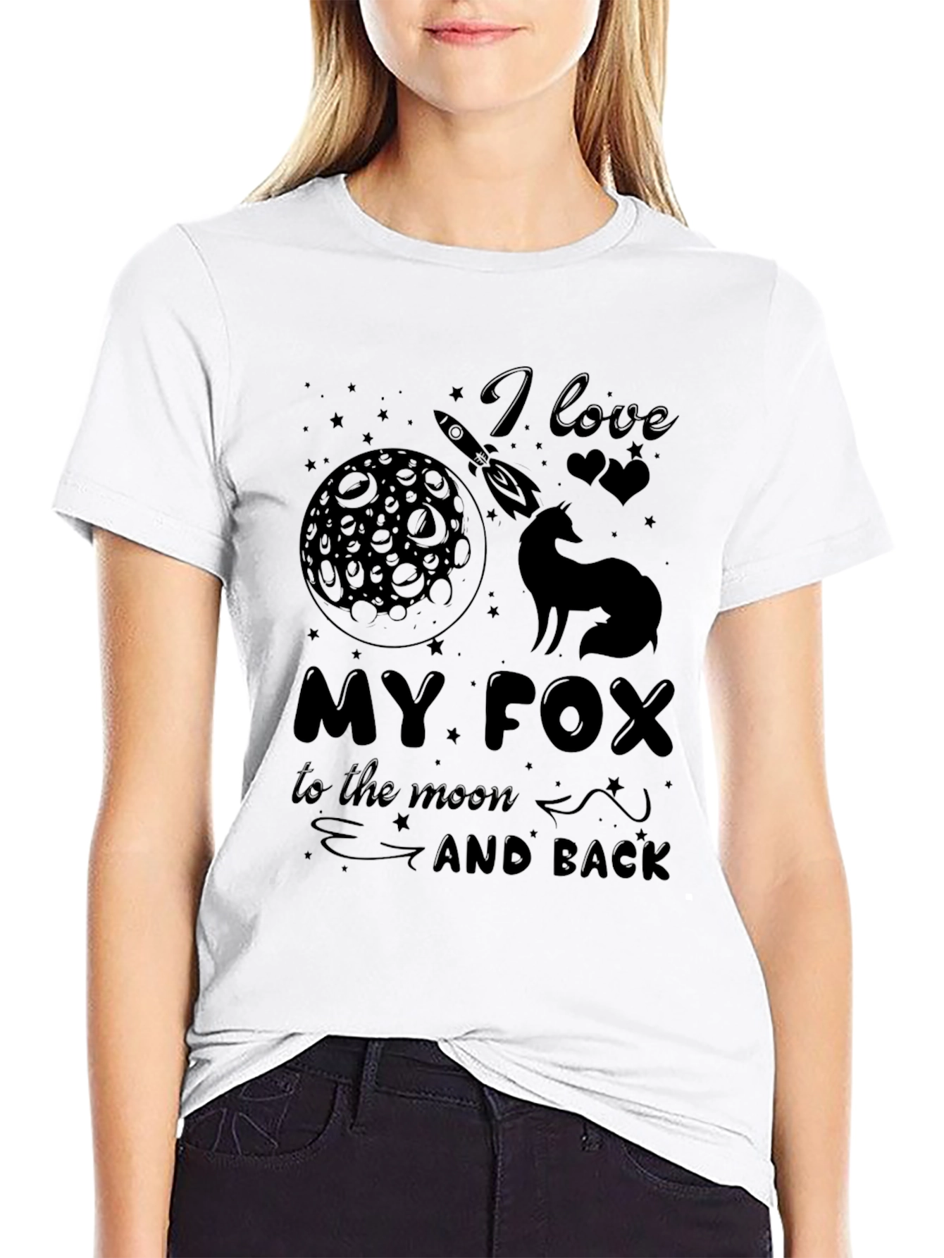 I Love My Fox to the Moon Graphic Tee