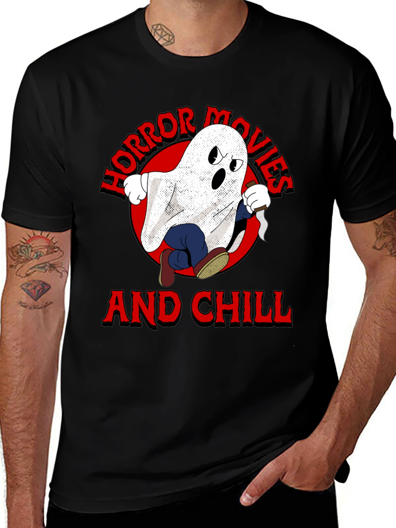 Horror Movies & Chill Graphic T-Shirt