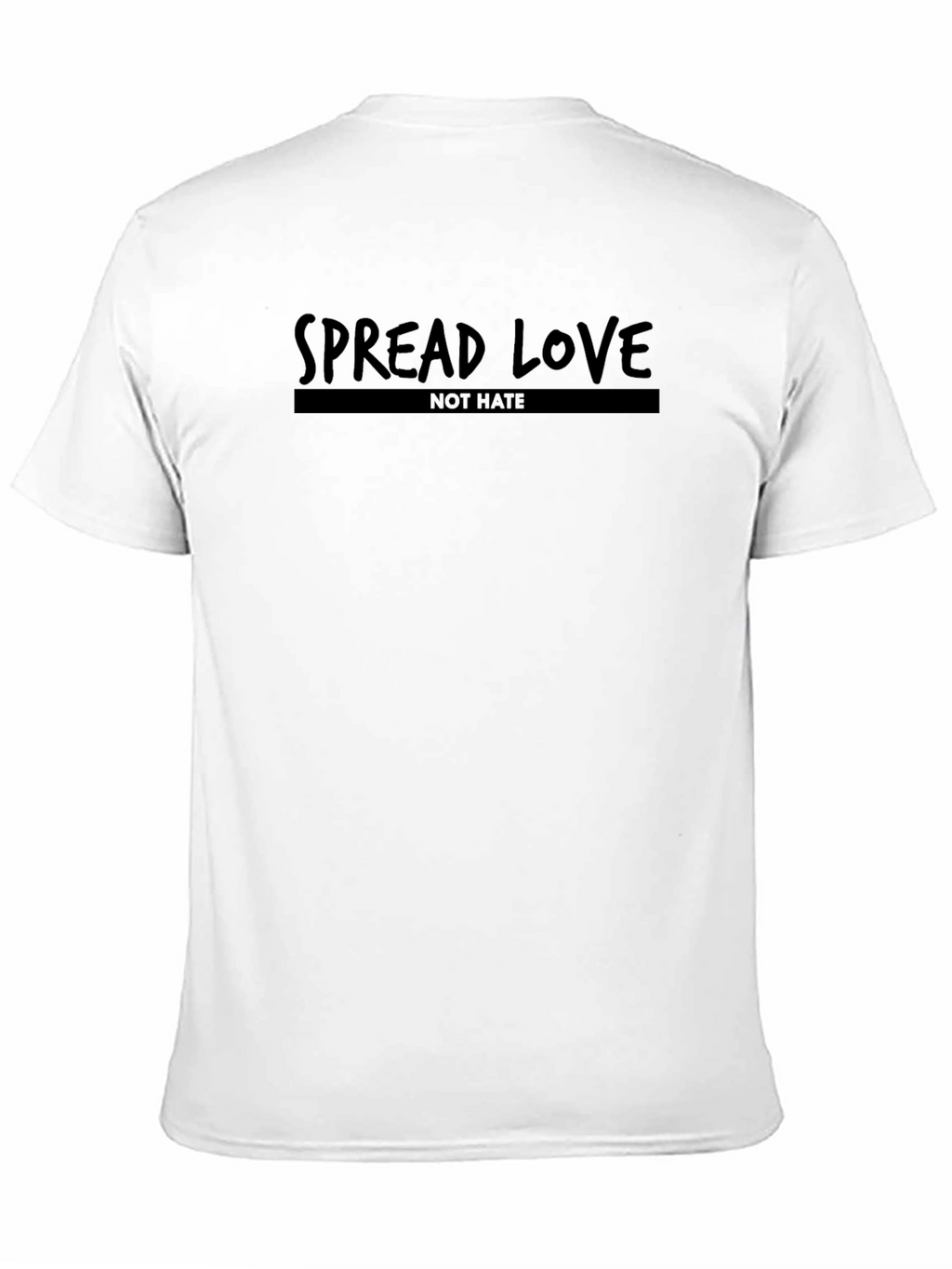 Spread Love Not Hate Black Graphic T-Shirt