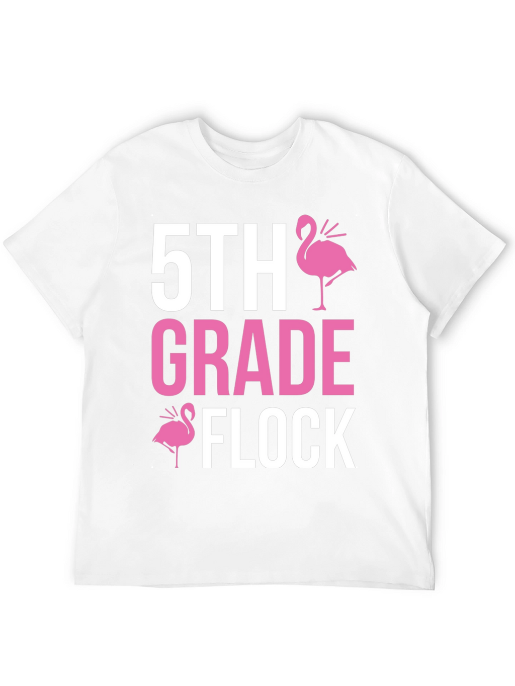 5th Grade Flock T-Shirt - Pink Flamingo