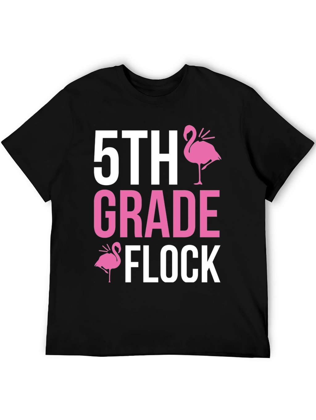5th Grade Flock T-Shirt - Pink Flamingo