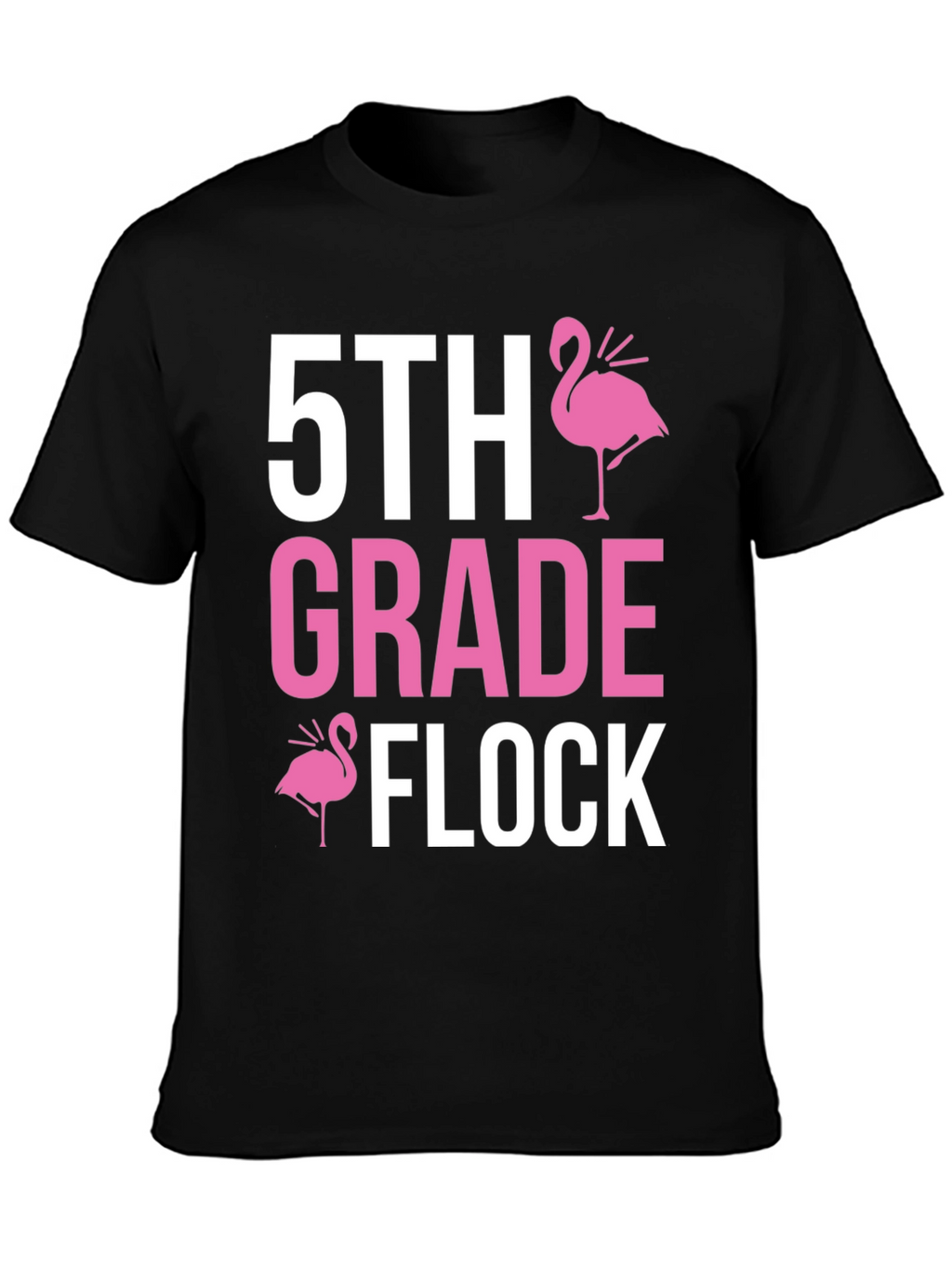 5th Grade Flock T-Shirt - Pink Flamingo