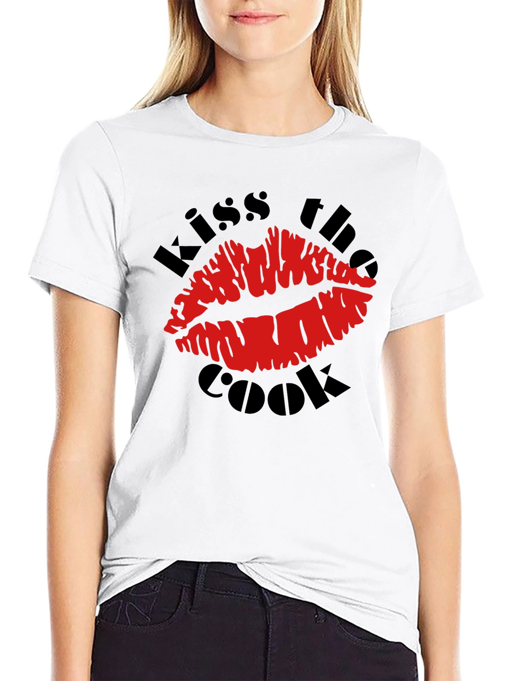 Kiss the Cook Graphic T-Shirt - Novelty Design
