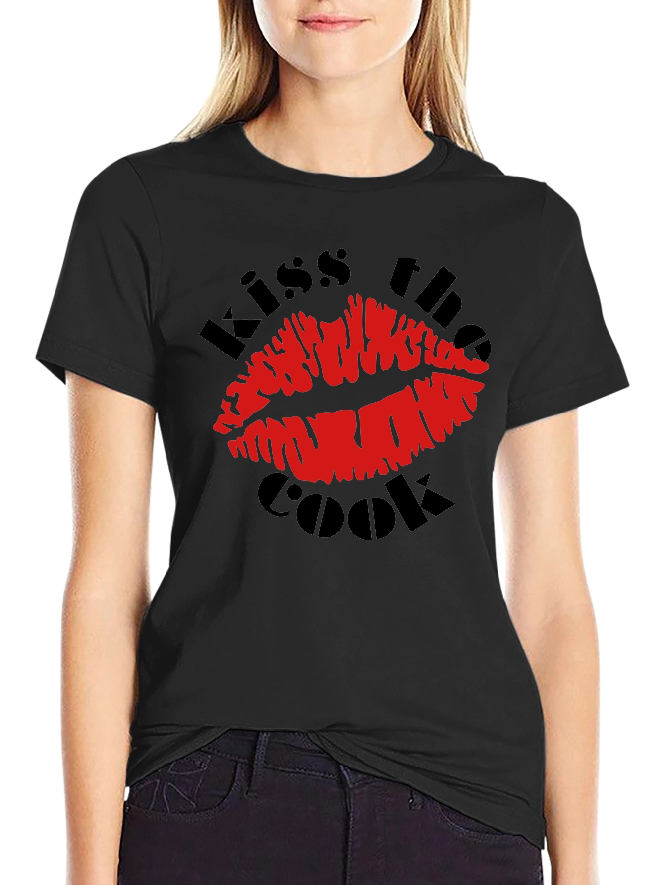 Kiss the Cook Graphic T-Shirt - Novelty Design