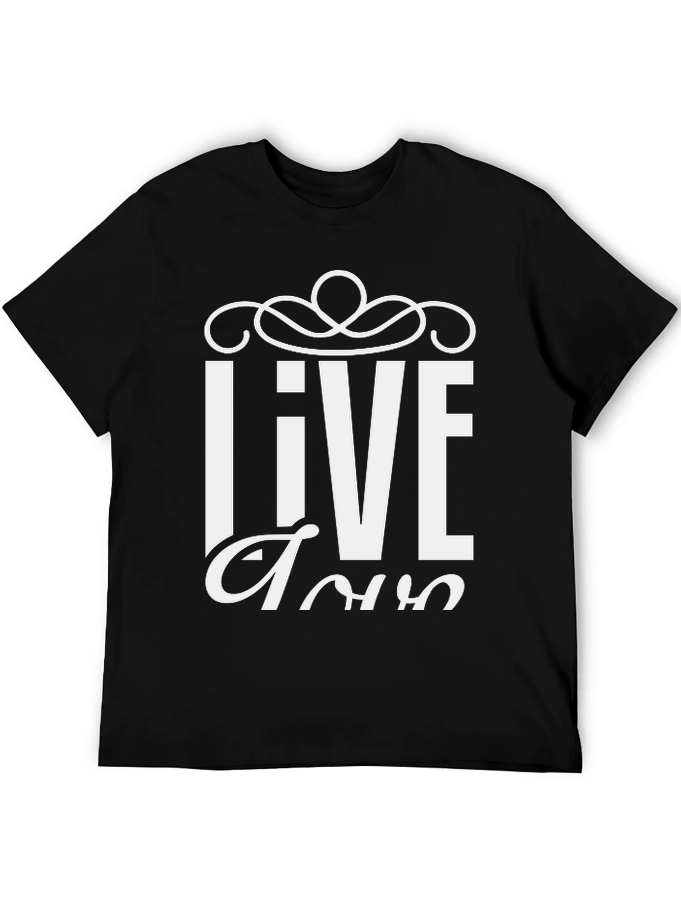 Live Tour Graphic T-Shirt - Black Cotton Blend