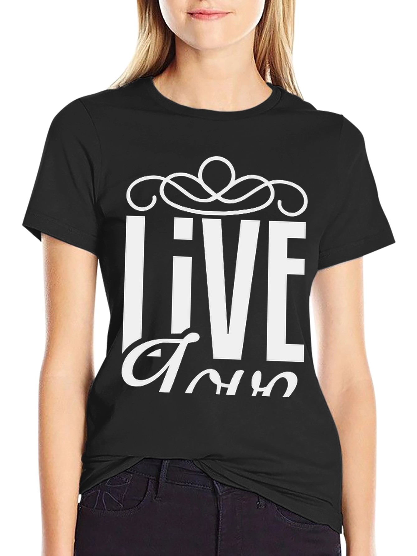 Live Tour Graphic T-Shirt - Black Cotton Blend