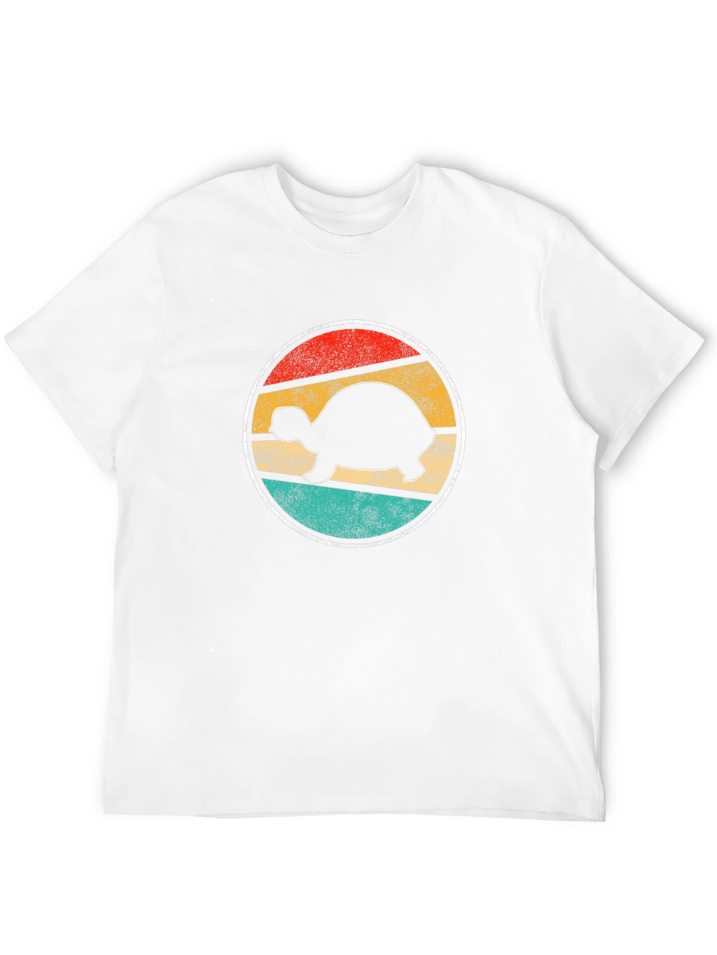 Retro Turtle Sunset Graphic Tee - Black