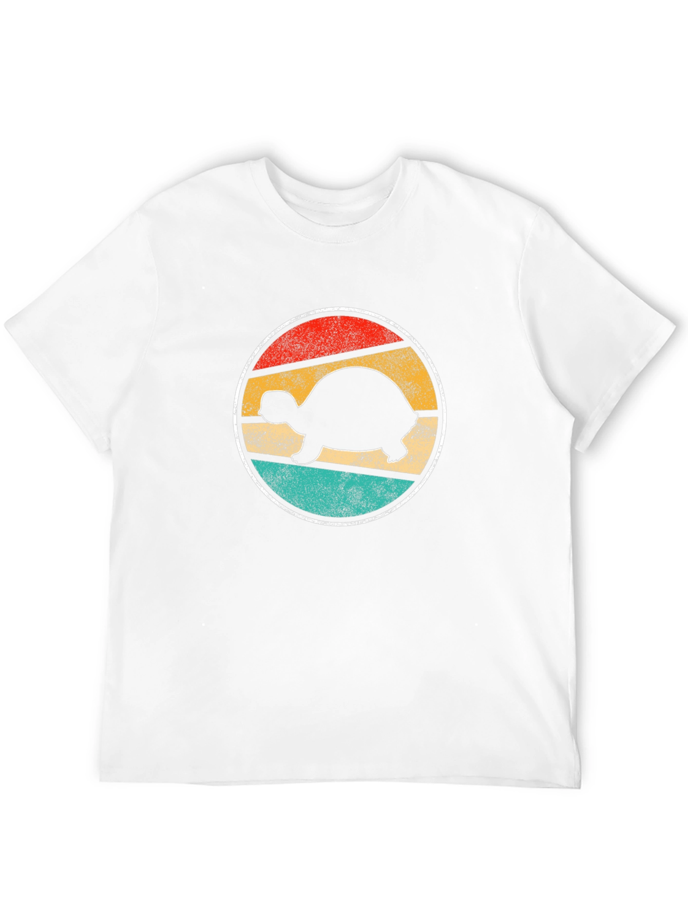 Retro Turtle Sunset Graphic Tee - Black