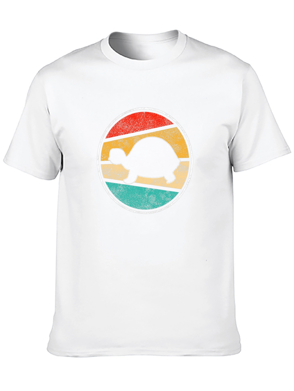 Retro Turtle Sunset Graphic Tee - Black