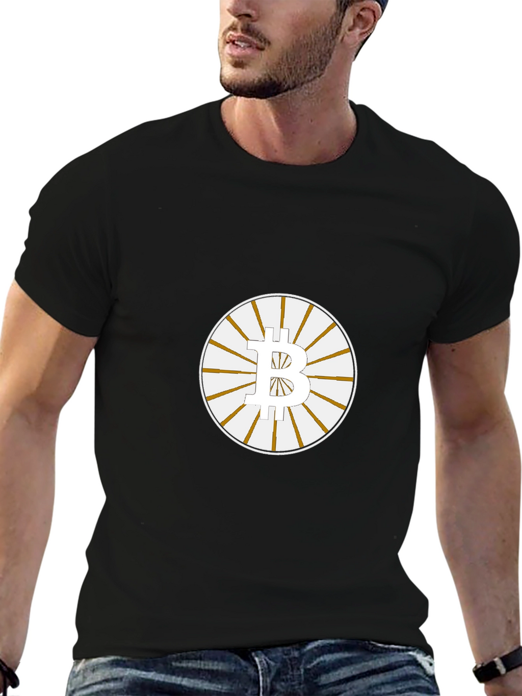 Bitcoin Symbol Black T-Shirt