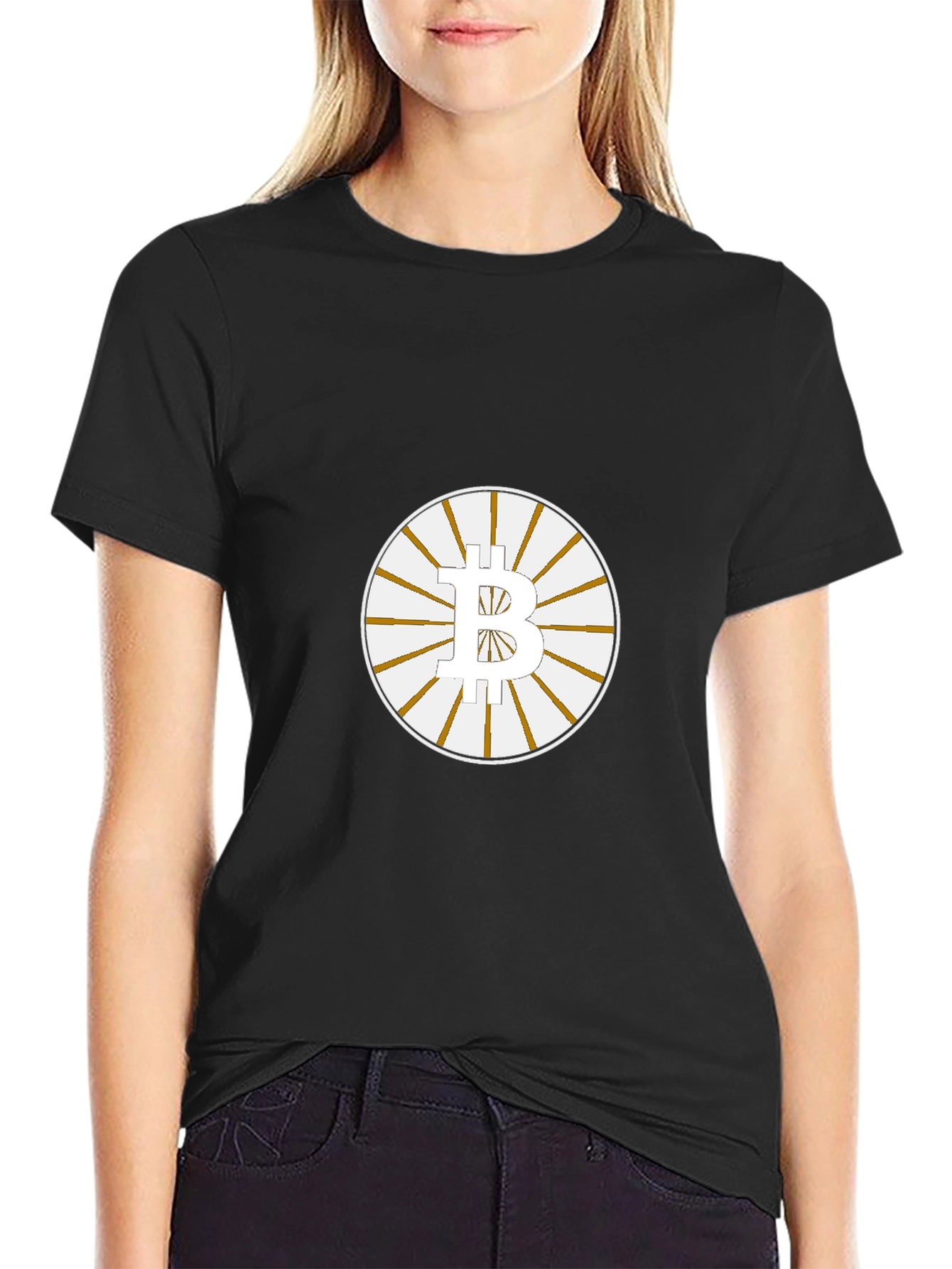Bitcoin Symbol Black T-Shirt