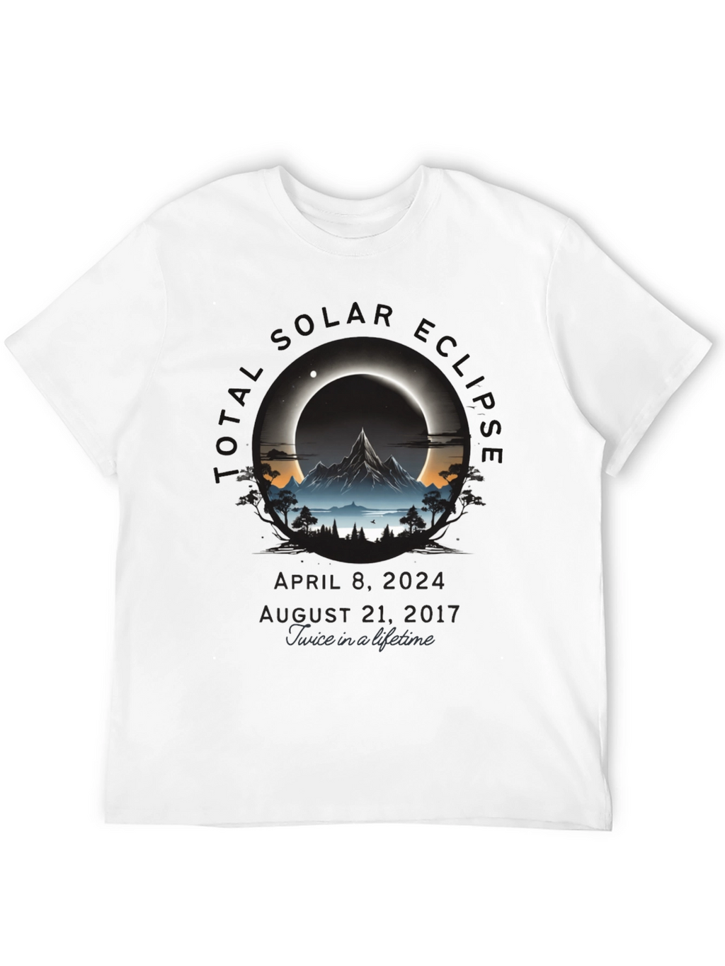 Solar Eclipse Twice in a Lifetime Graphic Tee