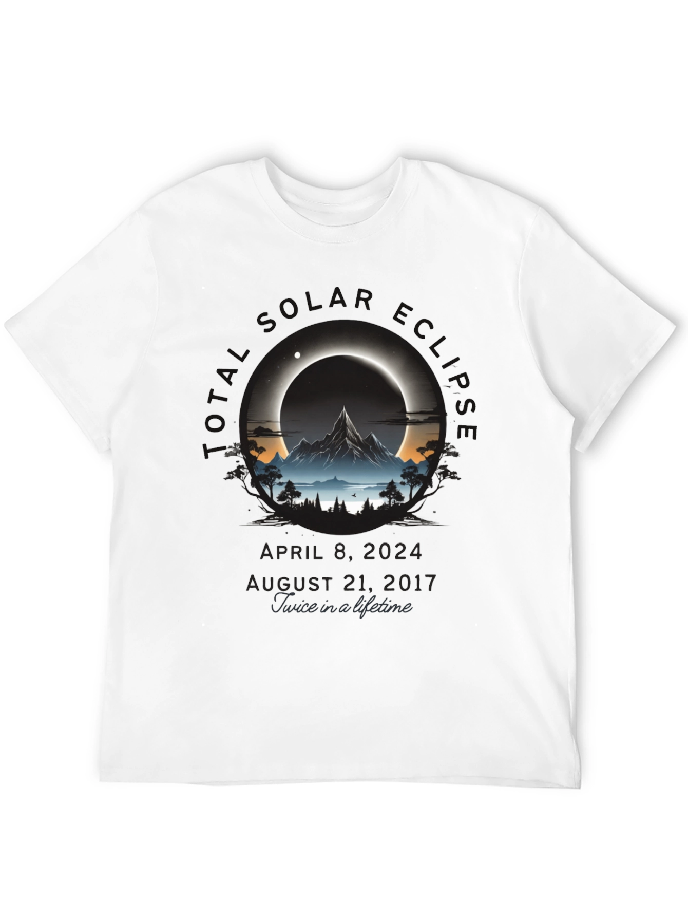 Solar Eclipse Twice in a Lifetime Graphic Tee
