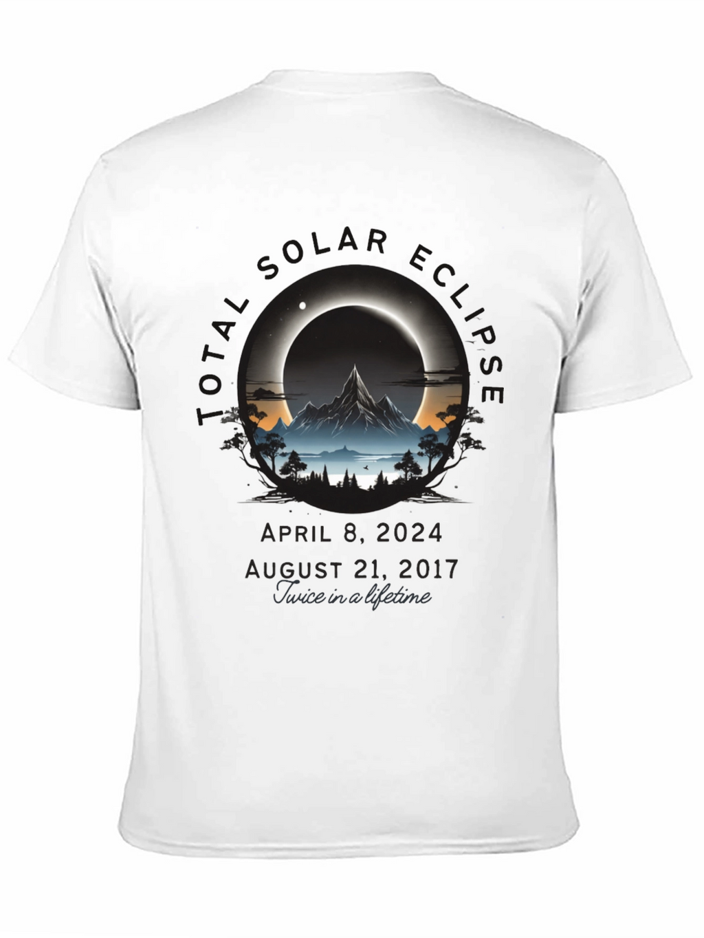 Solar Eclipse Twice in a Lifetime Graphic Tee