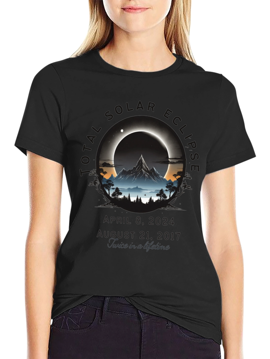 Solar Eclipse Twice in a Lifetime Graphic Tee