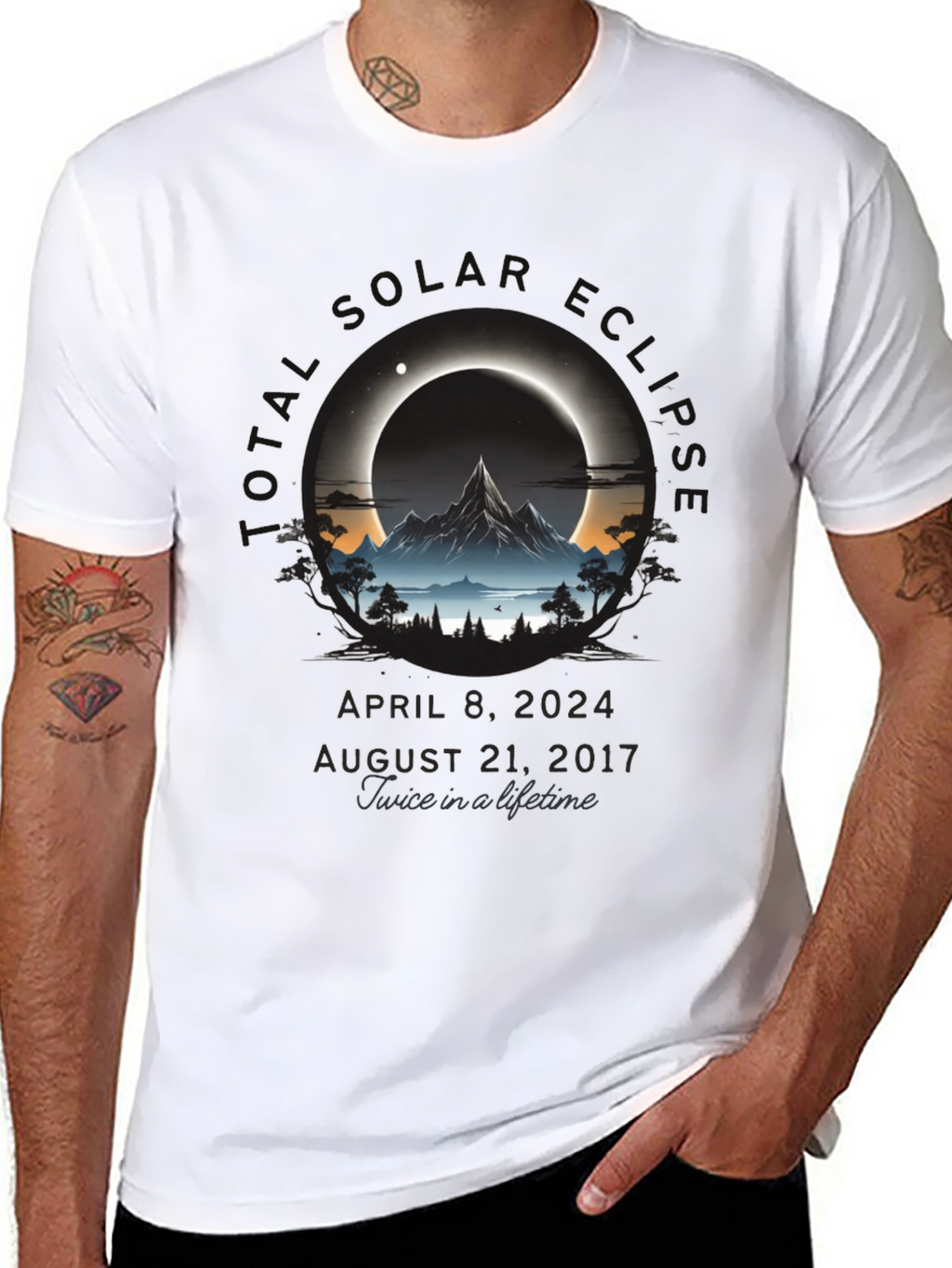 Solar Eclipse Twice in a Lifetime Graphic Tee