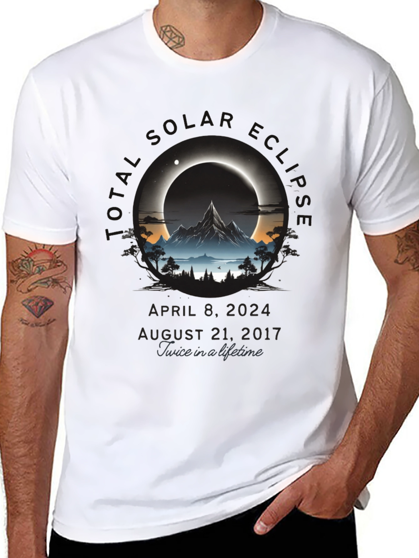 Solar Eclipse Twice in a Lifetime Graphic Tee