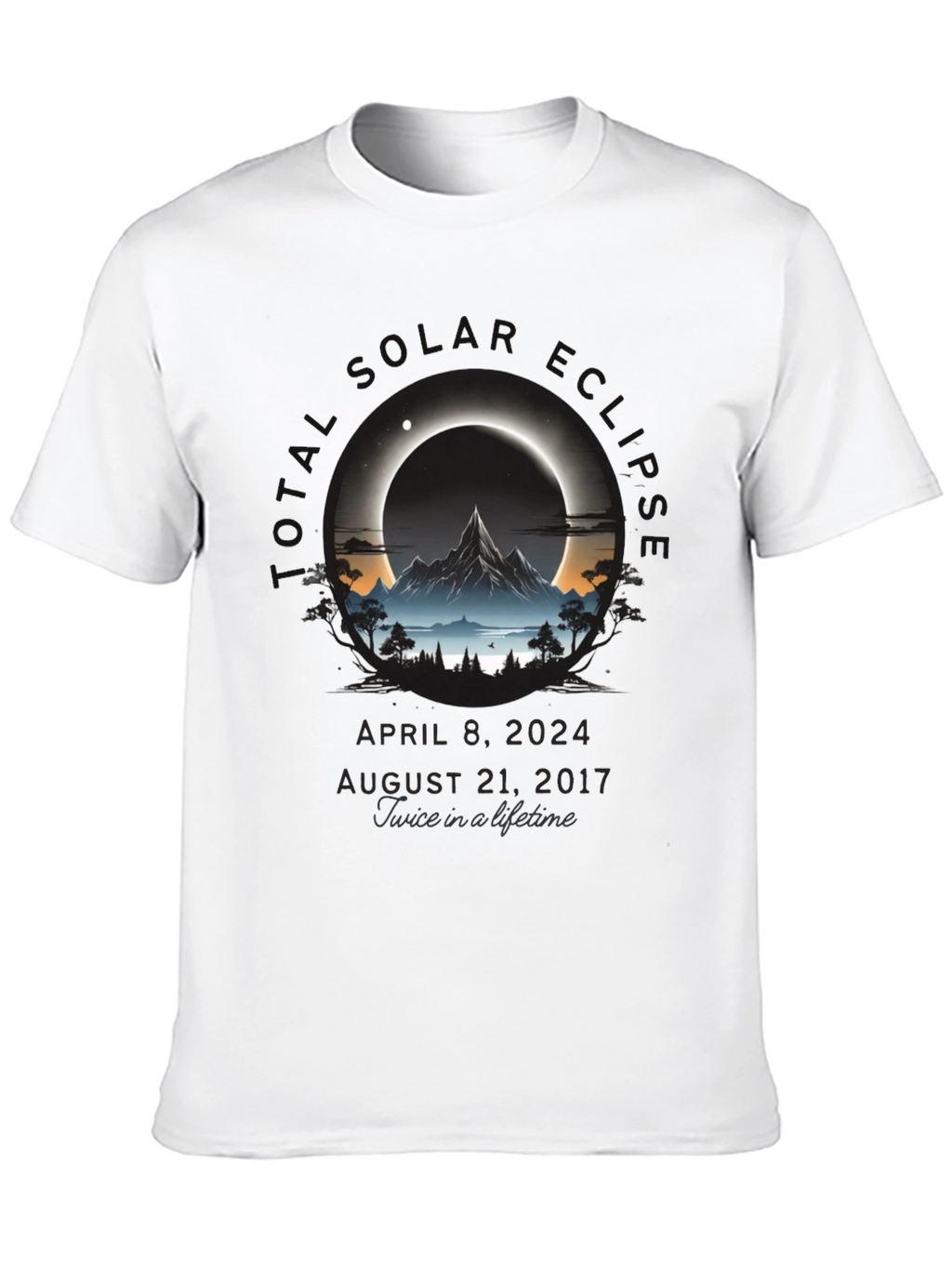 Solar Eclipse Twice in a Lifetime Graphic Tee
