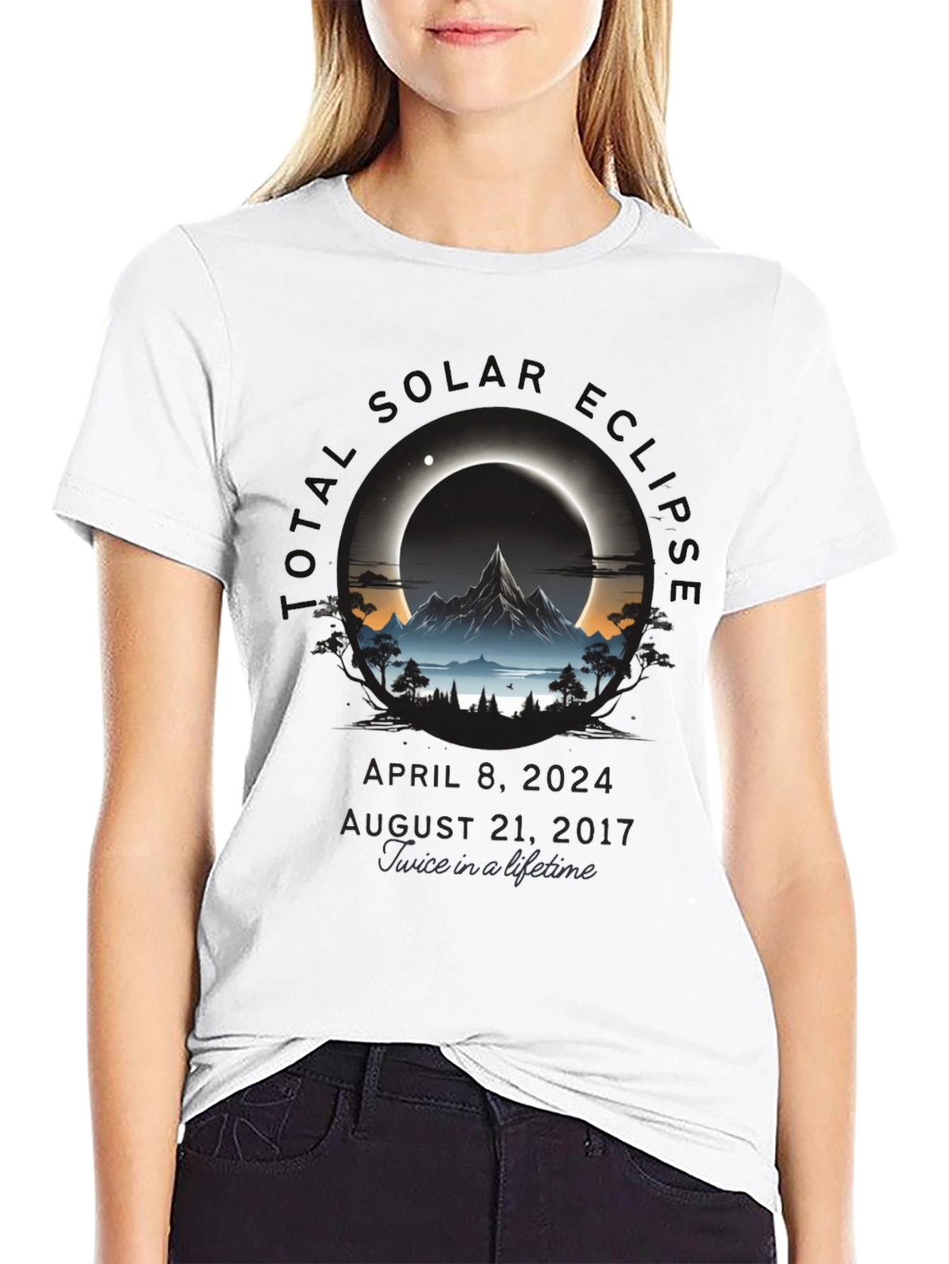 Solar Eclipse Twice in a Lifetime Graphic Tee