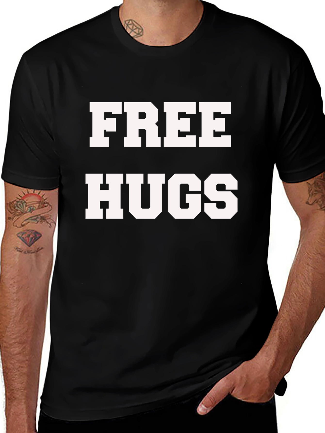 Free Hugs Graphic T-Shirt - Comfortable Casual Wear