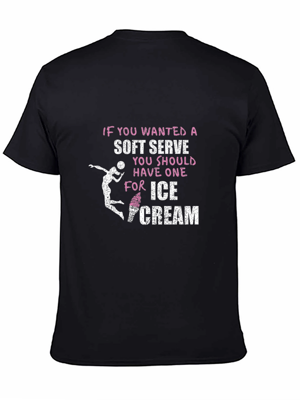 Soft Serve Ice Cream Volleyball Graphic T-Shirt
