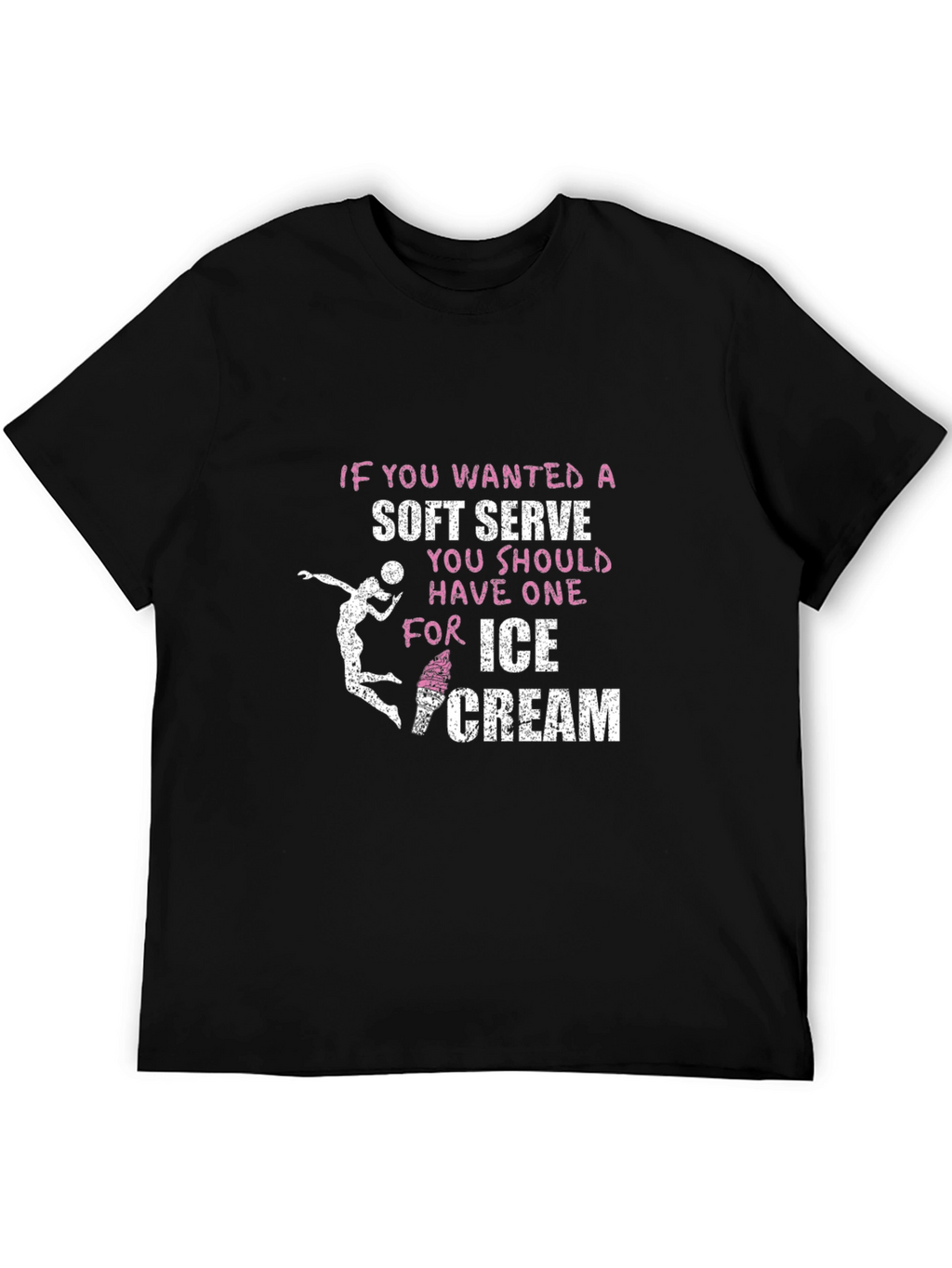 Soft Serve Ice Cream Volleyball Graphic T-Shirt