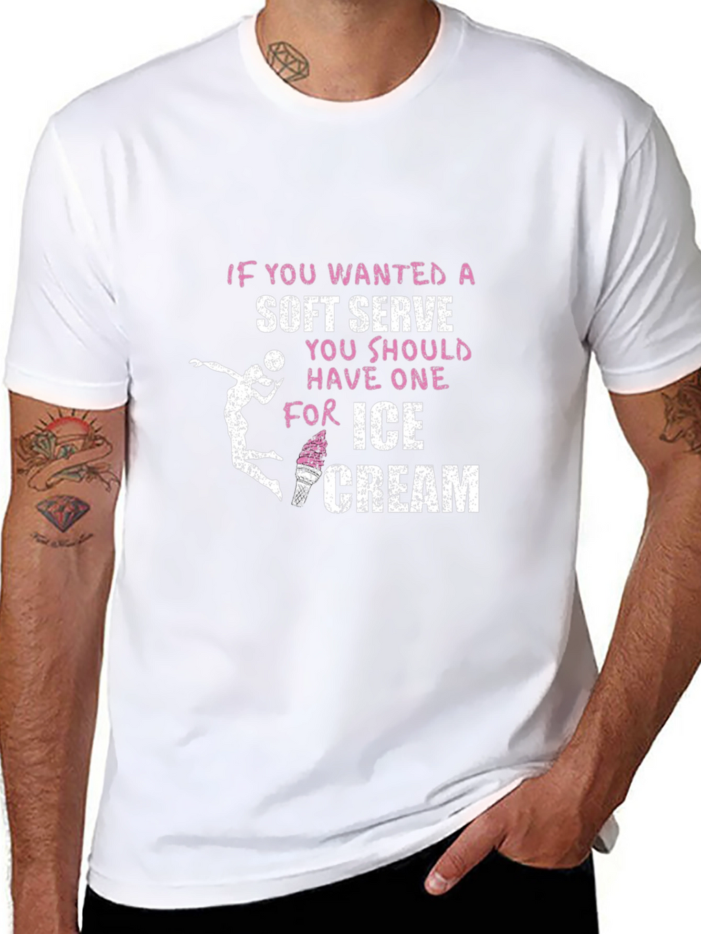 Soft Serve Ice Cream Volleyball Graphic T-Shirt