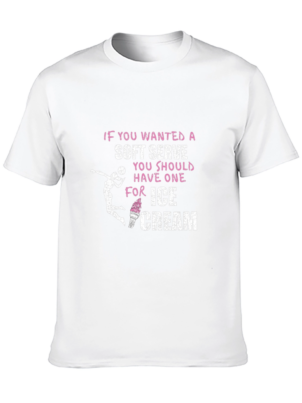 Soft Serve Ice Cream Volleyball Graphic T-Shirt