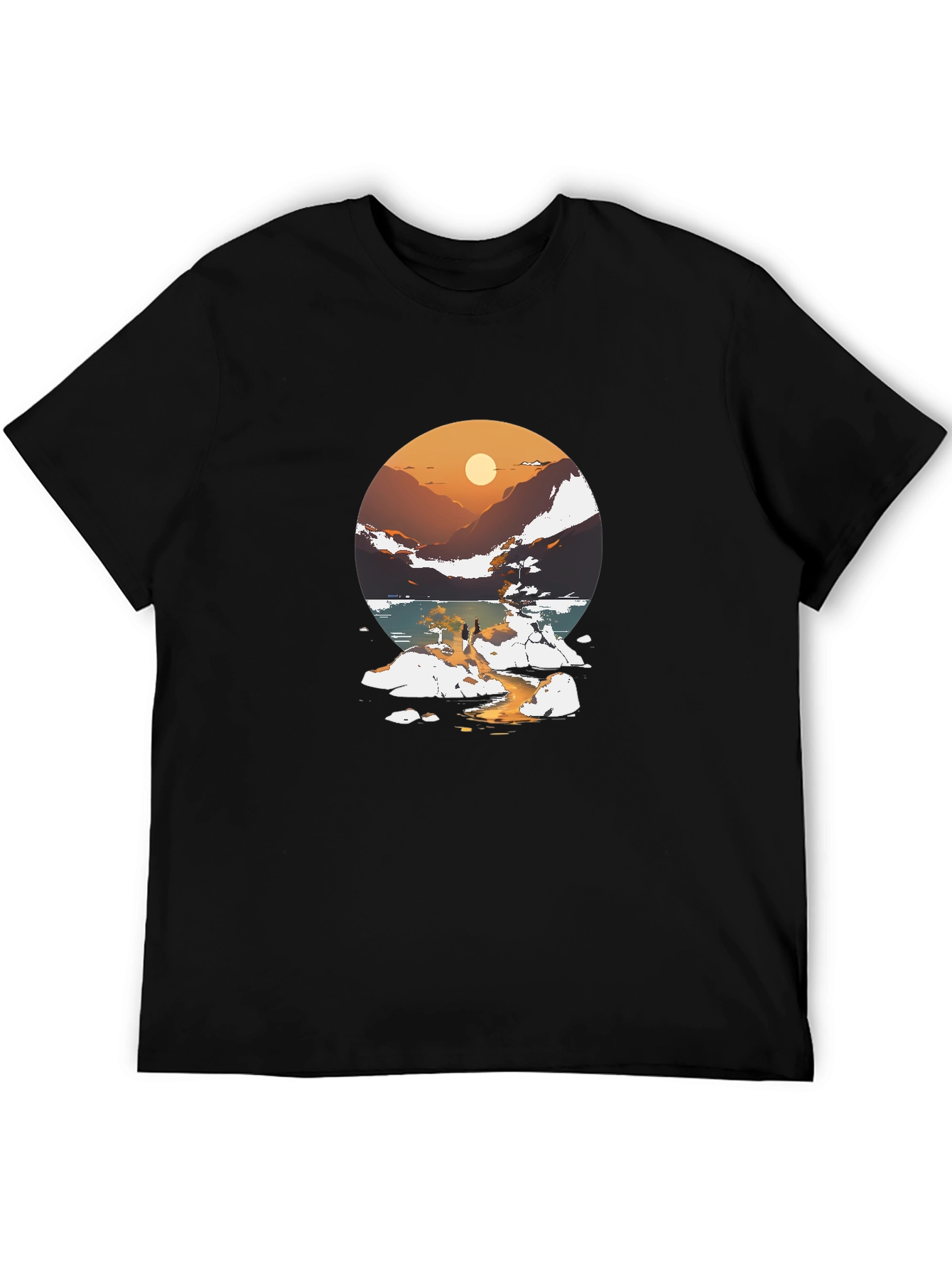 Sunset Lake Graphic Tee - Stylish Casual Wear