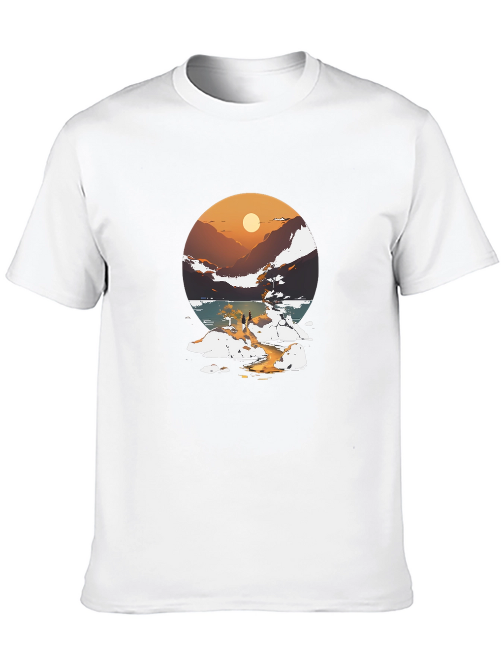 Sunset Lake Graphic Tee - Stylish Casual Wear